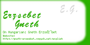 erzsebet gneth business card